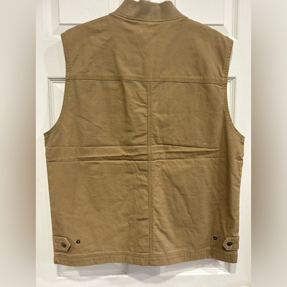 American Eagle AE Men’s Large Workwear Vest Tan Cotton Canvas Rancher Lined NWT - Picture 3 of 14